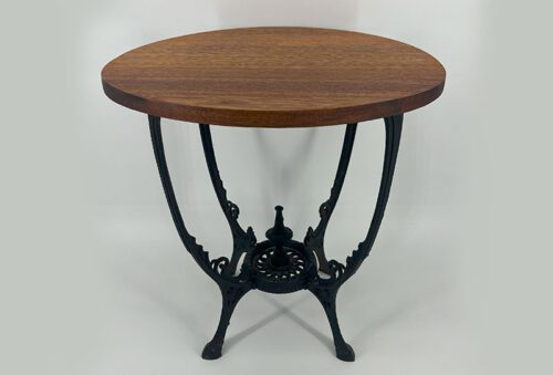 Round Table with Black Iron Legs