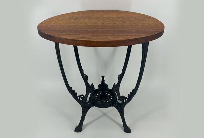 Round Table with Black Iron Legs