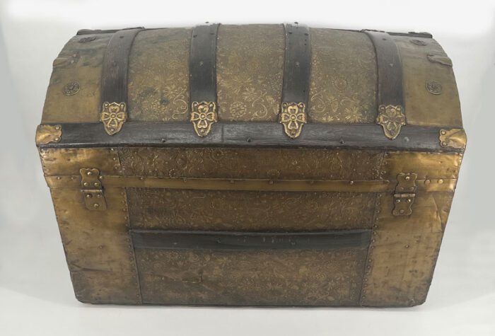 Antique Brass Trunk - Image 2