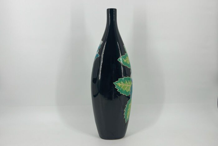 Black Flowered Vase - Image 4