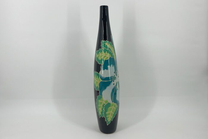 Black Flowered Vase - Image 3