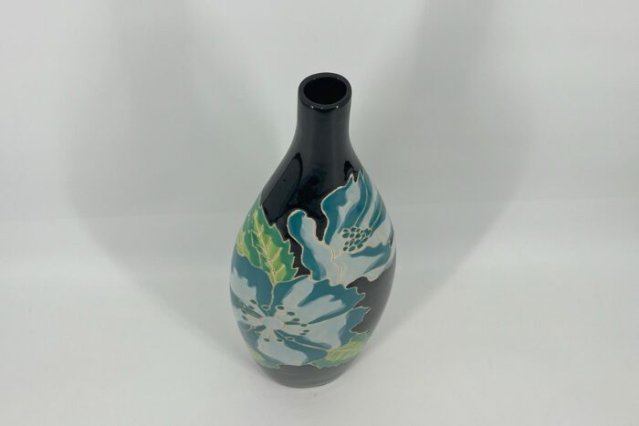Black Flowered Vase - Image 2