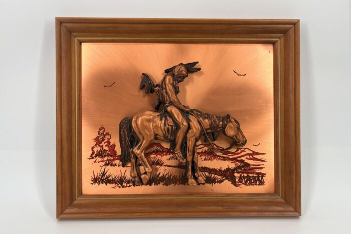 Framed “The End of the Trail” Framed Sculpture