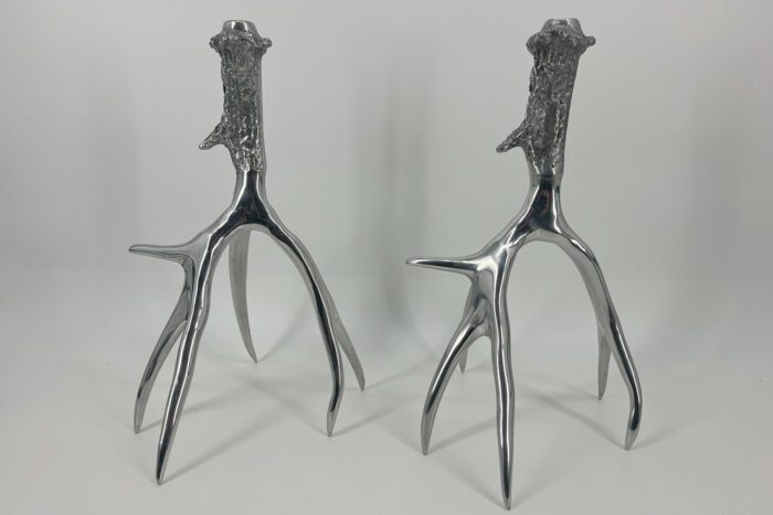 Pair of Silver Candle Holders - Image 2