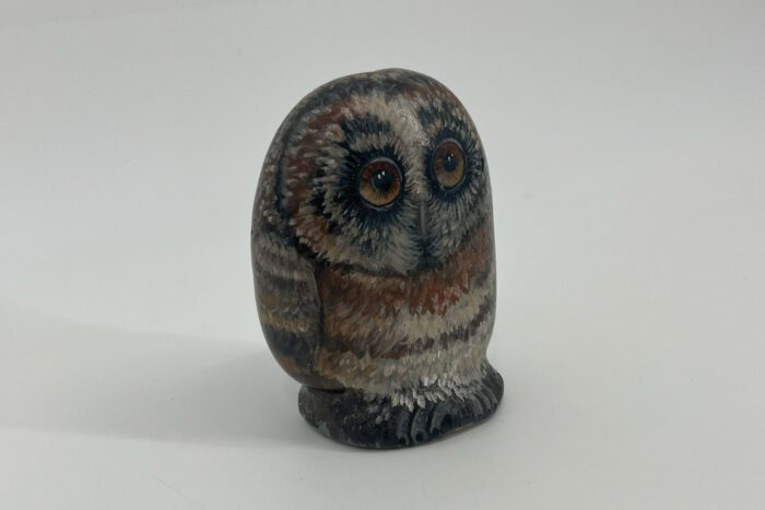 Hand Painted Stone Owl - Image 2