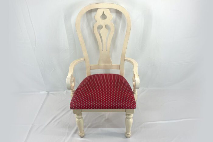 White Chair With Red Seat